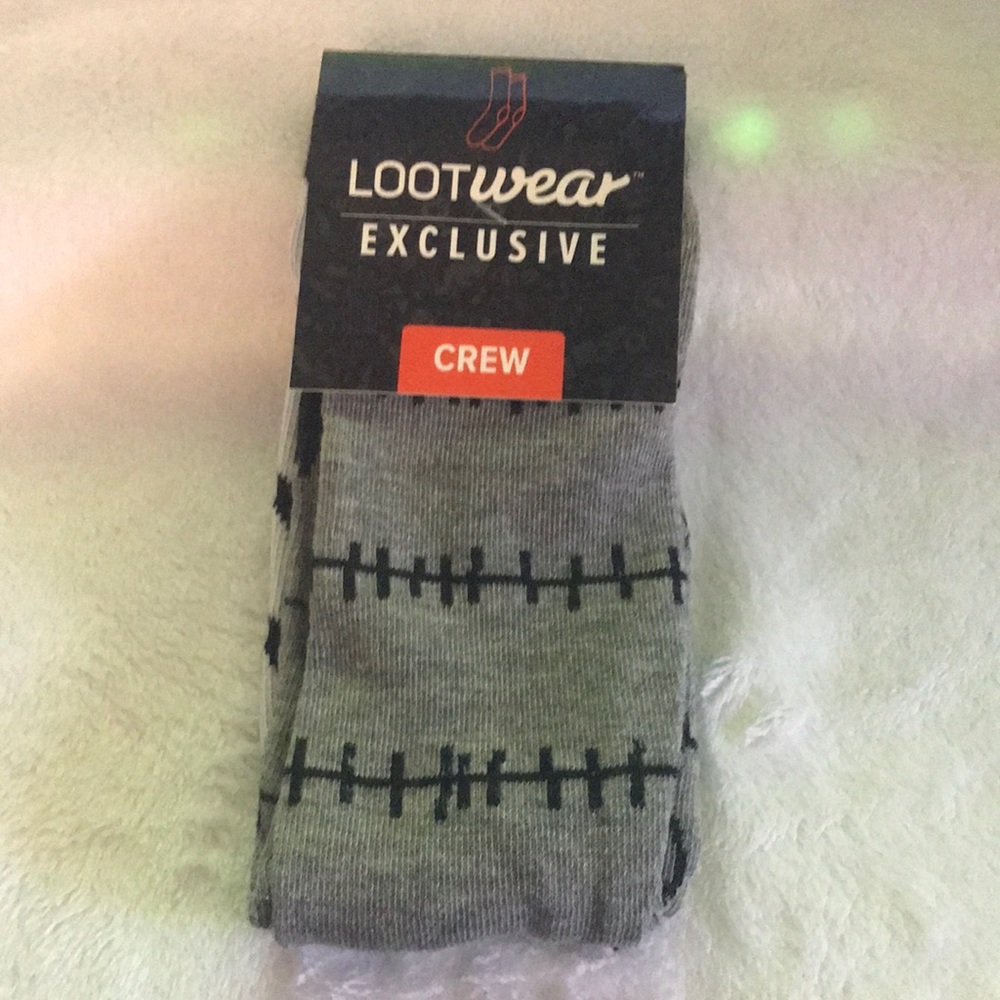 Frankenstein and Bride of Frankenstein Crew Socks